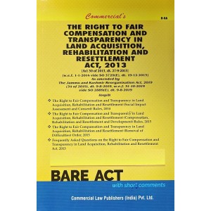 Commercial's The Right to Fair Compensation and Transparency in Land Acquisition, Rehabilitation and Resettlement Act, 2013 Bare Act 2024